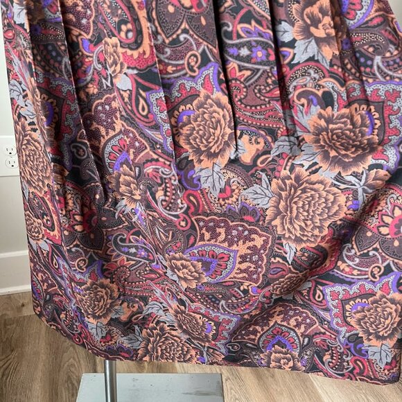 90's Paisley rayon skirt - Picture 8 of 10